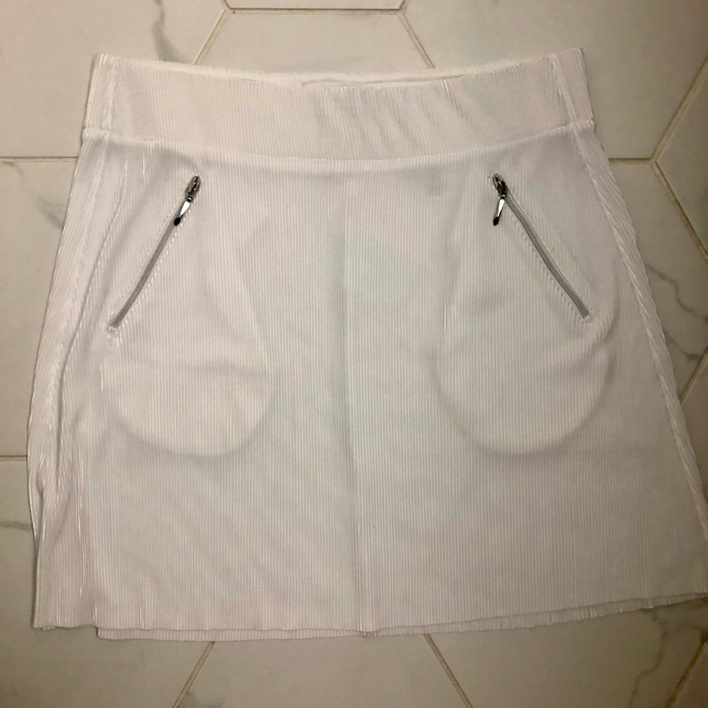 Jamie Sadock White Golf Skirt
